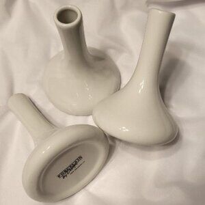 Vintage White Porcelain Bud Vase Porcelain By Design NOLA Ceramic Set of 3